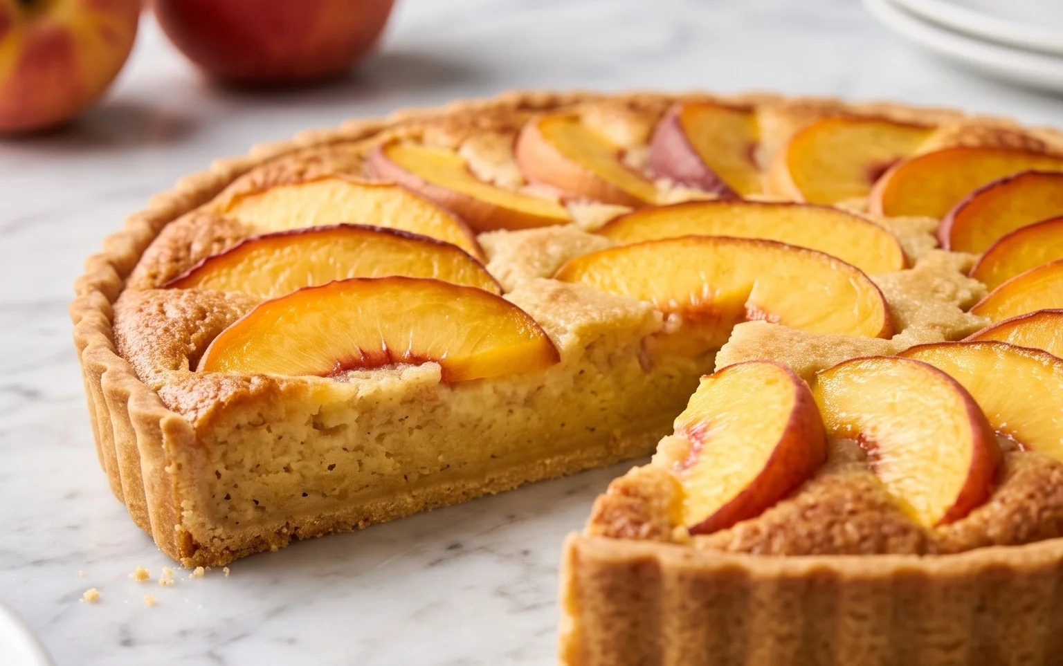 Tarte Pêches Fraîches Frangipane Amandes: Douceur Estivale