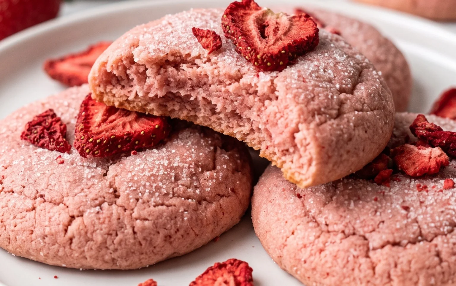 Strawberry Sugar Cookies (vegan)