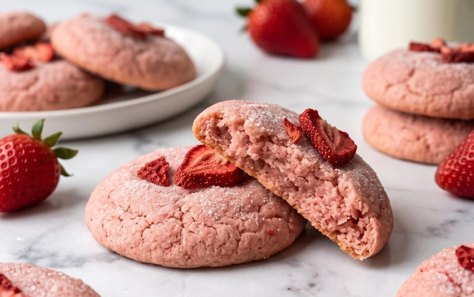 Biscuits sablés vegan à la fraise : recette facile